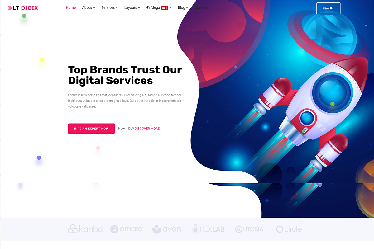 LT Digix Marketing WordPress Theme, a WordPress Template by LTheme (Photo 1 of 2)