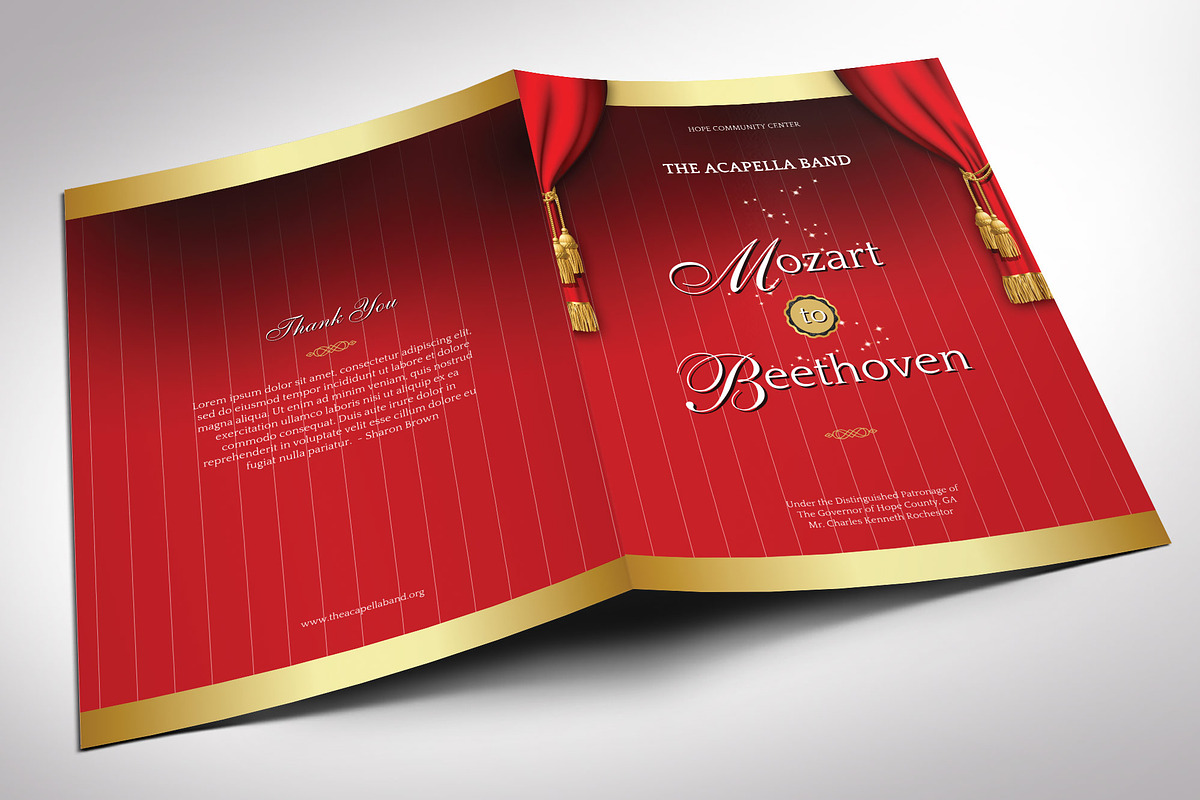 Musical Event Program Canva Large 4pgs