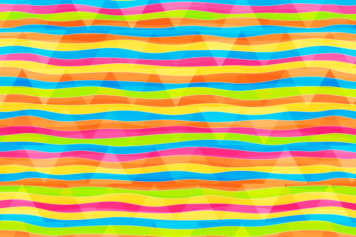 Vector Rainbow Patterns Pack, a Texture Illustration by Gudiny (Photo 5 of 5)