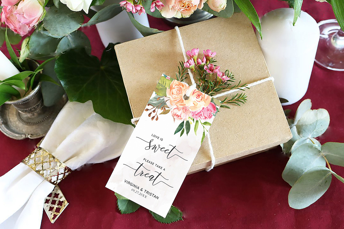 Gift Favor Tags Canva Template, an Invitation Template by ShineOnWedding (Photo 3 of 8)