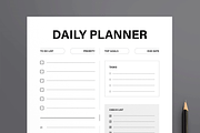 Professional Daily Planner Worksheet, a Stationery Template by MightyDesign (Thumbnail 2 of 8)