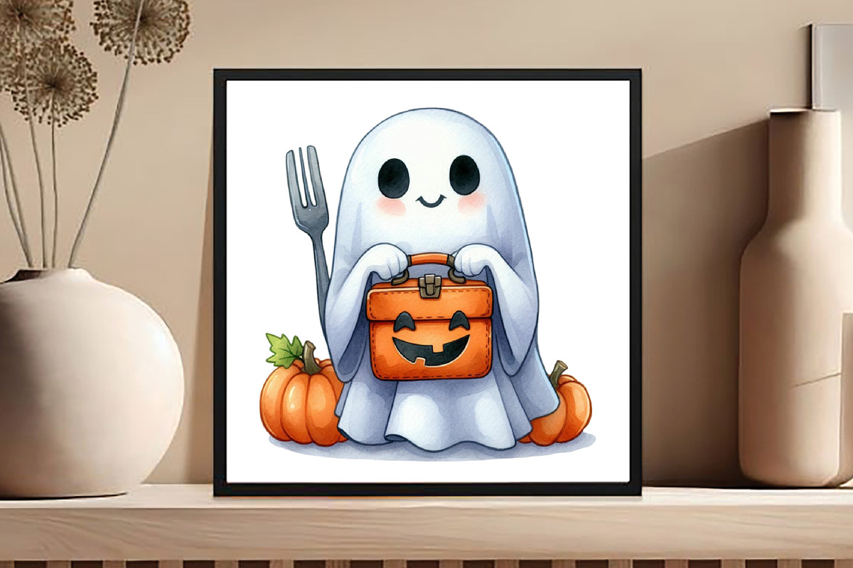 Ghost School Clipart PNG, an Illustration by DreamCafeArt (Photo 4 of 5)