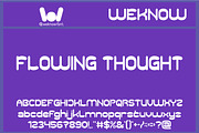 Flowing Thought font, a Sans Serif Font by weknow (Thumbnail 1 of 8)