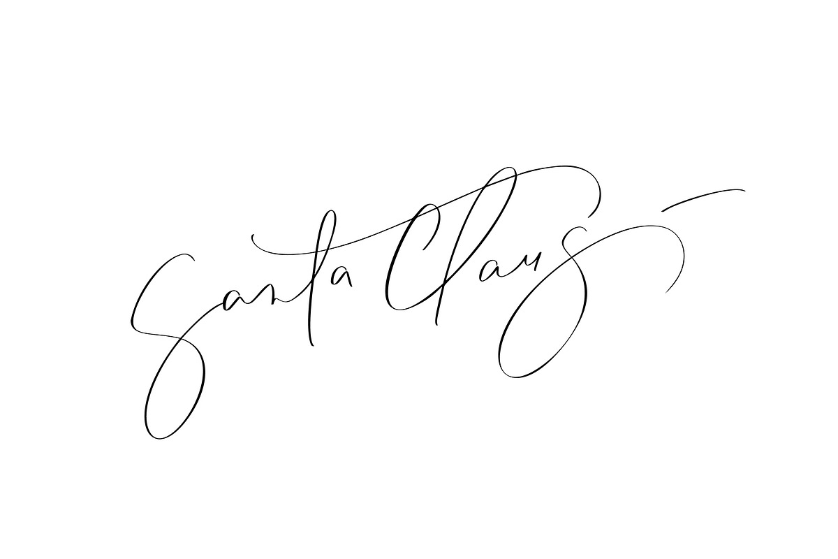 Santa Claus vector signature, an Object Graphic by HappyStories