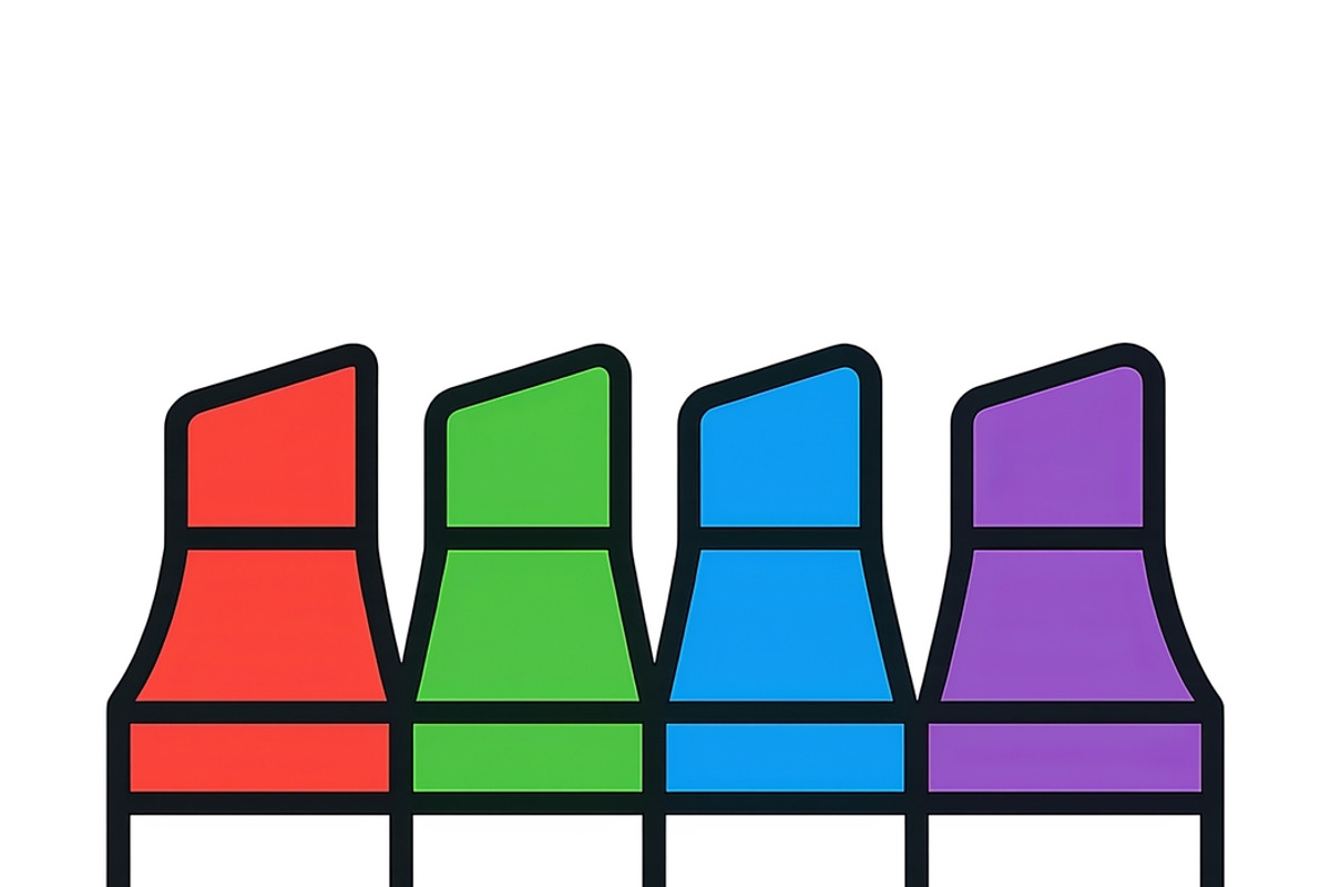 Marker icons in red, green, blue, an, an Illustration by Dvoevnore photos