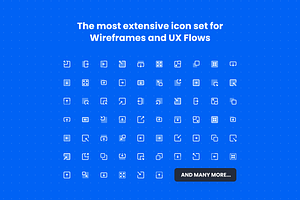 UX Flow & Wireframe Mega Icon Pack