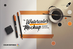 Watercolor Workspace Scene Creator