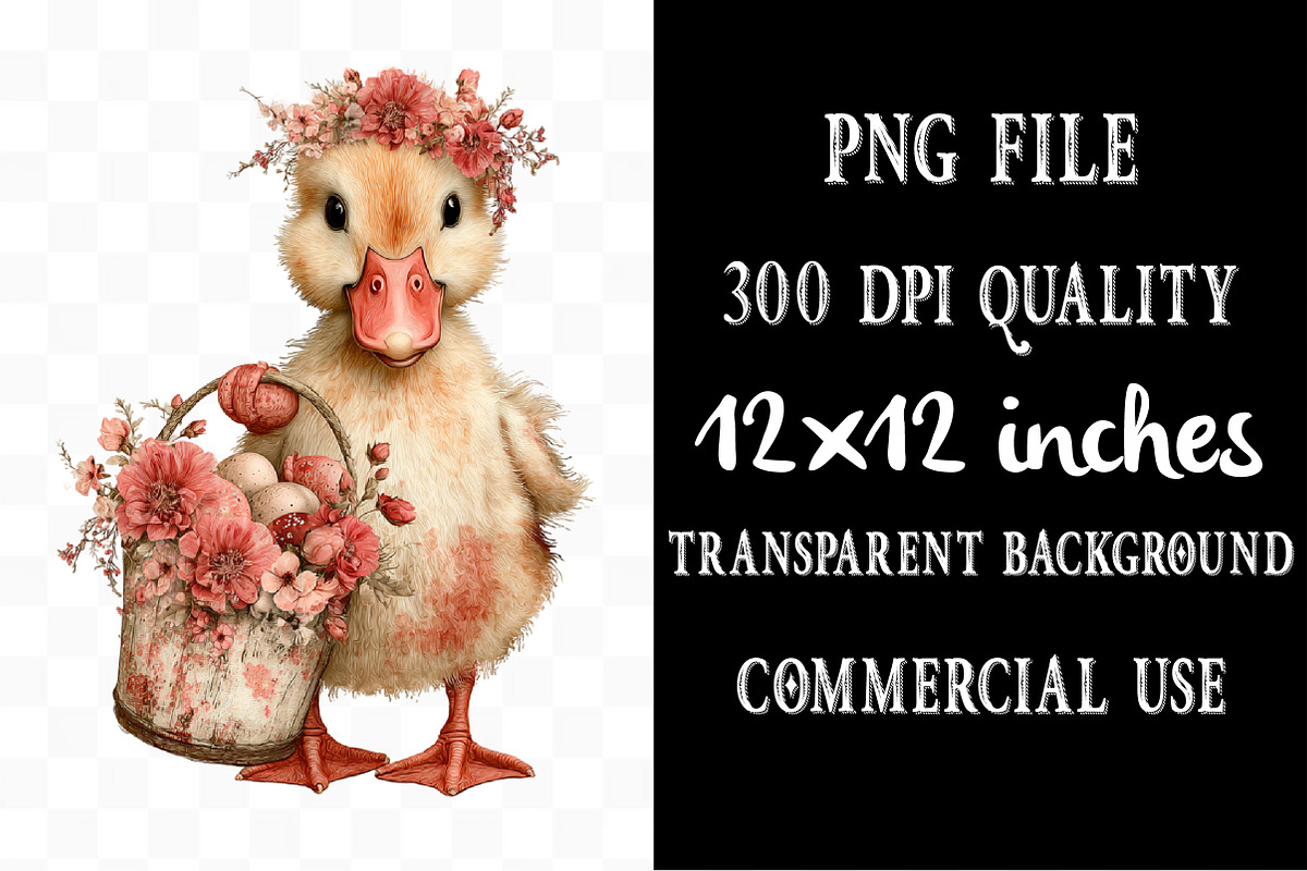 Easter Duck Whimsical Clipart, an Illustration by Designking (Photo 4 of 5)