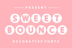 Sweet Bounce, a Symbol Font by Fourteen Letter