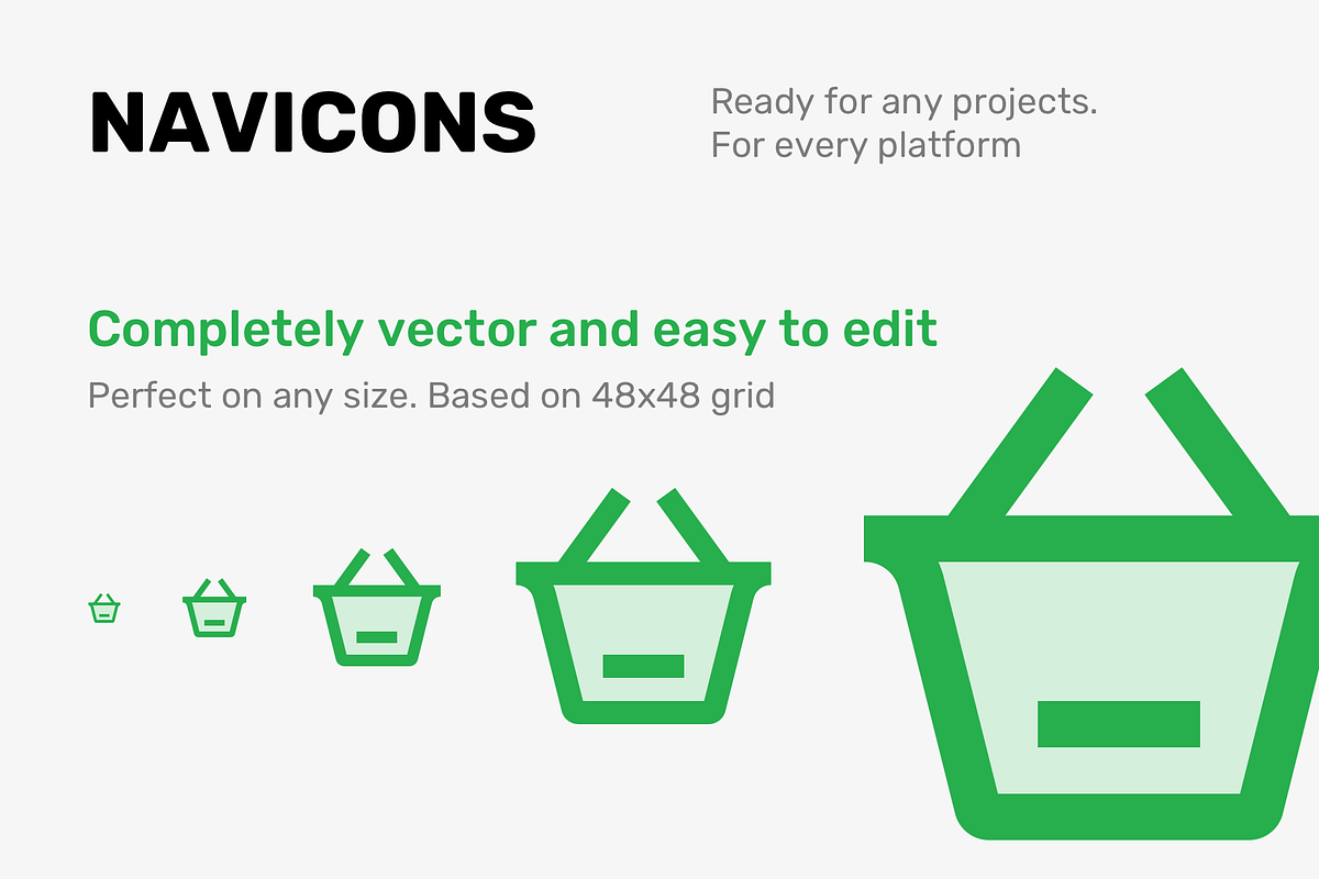 Navicons - icon set in 4 style, an Outline Icon by iconland (Photo 3 of 6)
