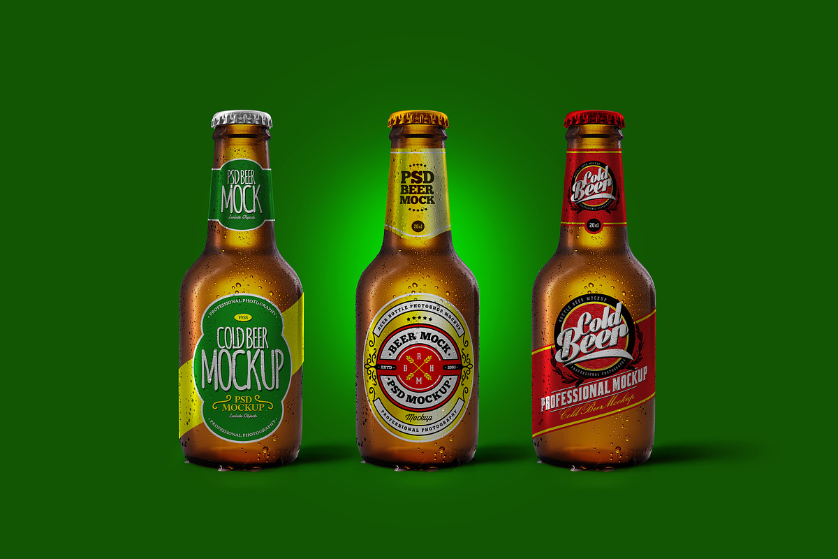Glass Beer Bottle Mock-Up, a Product Mockup by PSD Market (Photo 8 of 13)