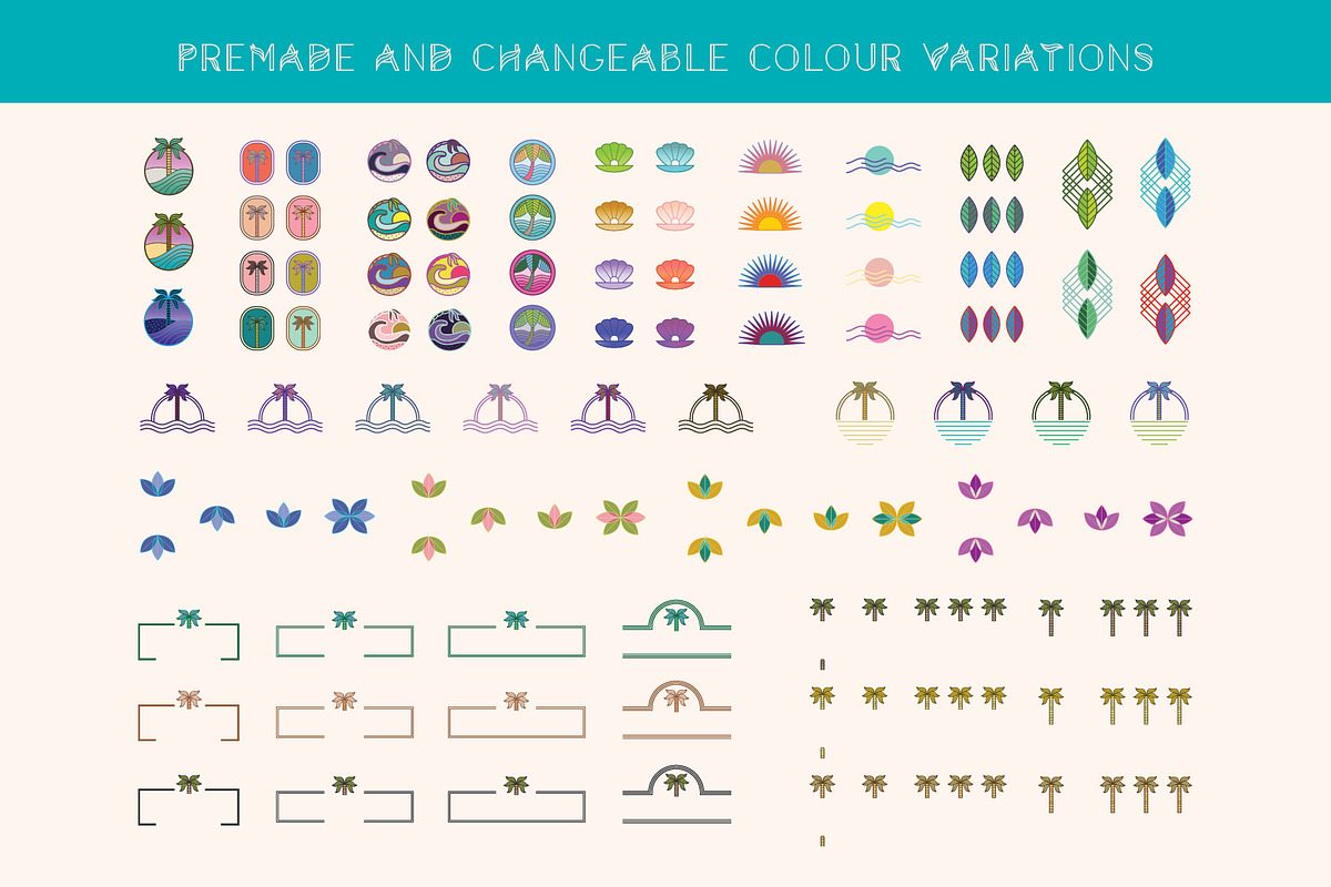 Aloha! Tropical Elements + Patterns, an Outline Icon by GraphicsByKassy (Photo 2 of 16)