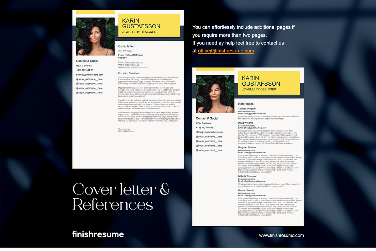 Jewellery designer resume template, a Resume Template by FinishResume (Photo 4 of 11)