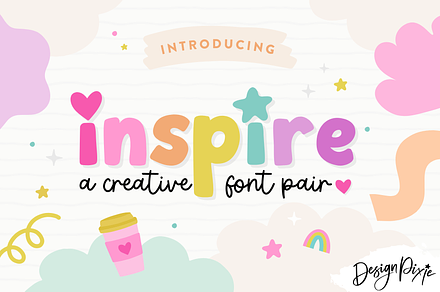 Inspire Font Pair, a Handwritten Font by Design Pixie