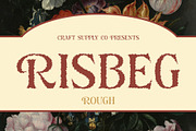 Risbeg Rough, a Serif Font by Craft Supply Co. (Thumbnail 1 of 8)