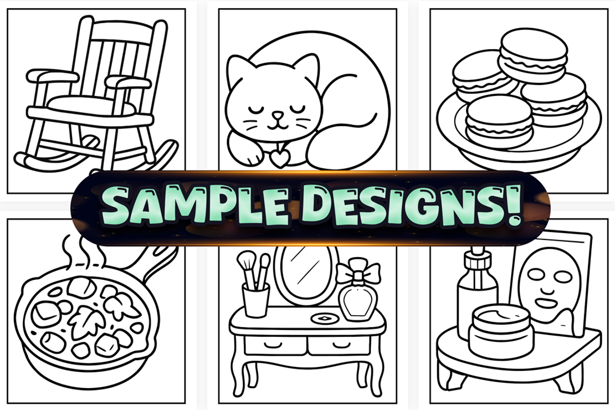 Easy Homebody Cozy Vibes Coloring, a Seasonal Illustration by Craftsbeefy (Photo 3 of 4)