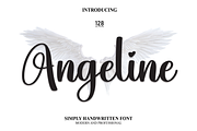 Angeline | Script Font, a Script Font by Scratchones (Thumbnail 1 of 8)