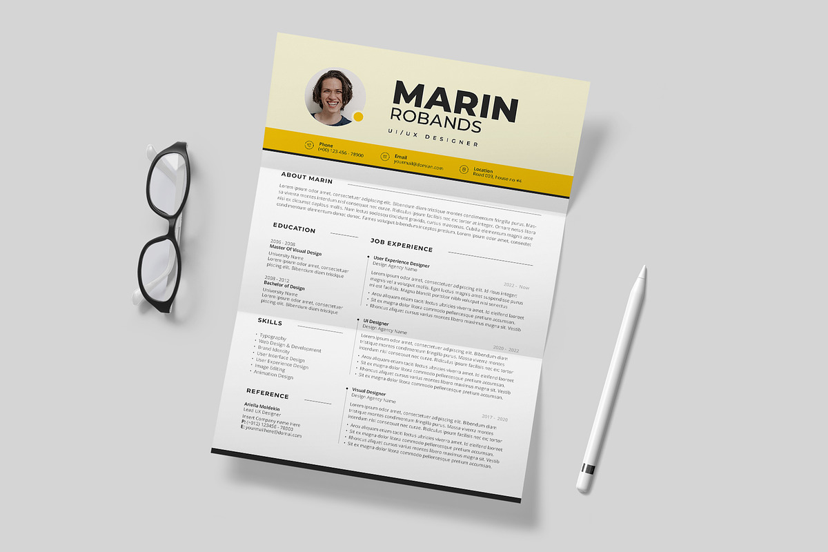 Clean Resume Template | Word & Canva preview 5