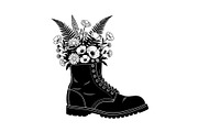 Floral Boot Silhouette Bundle, an Illustration by Gaye Art (Thumbnail 11 of 31)