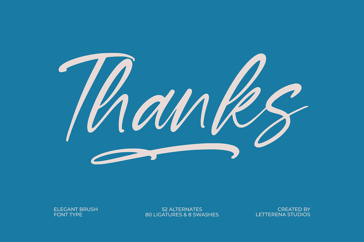 Baterty Spotteam Elegant Brush Font, a Script Font by Letterena Studios Script (Photo 20 of 20)
