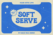 Soft Serve Retro Display Font, a Serif Font by Sarah Celia Design (Thumbnail 1 of 3)