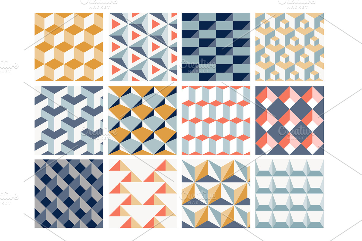 3D geometric patterns, a Pattern Graphic by Magnia