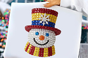 Sparkling Crystal Christmas Snowman, an Illustration by DreamCafeArt (Thumbnail 1 of 4)