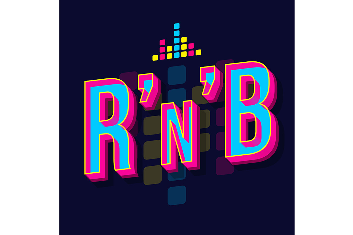 RnB vintage 3d vector lettering, a Templates & Theme by IMG Visuals