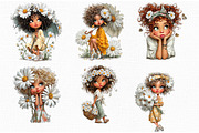 Whimsical Daisy Girl Clipart, an Animal Illustration by Libby Wishes (Thumbnail 4 of 4)