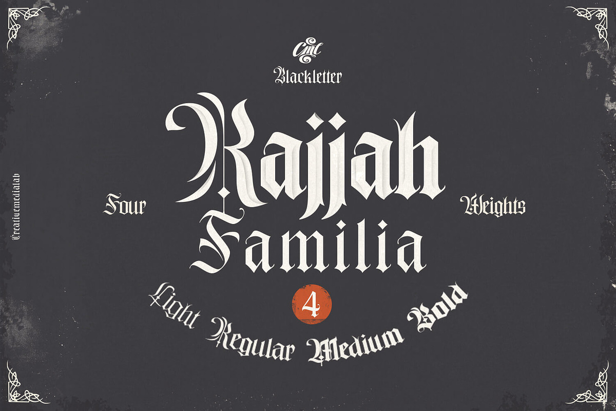 Trending Blackletter font family