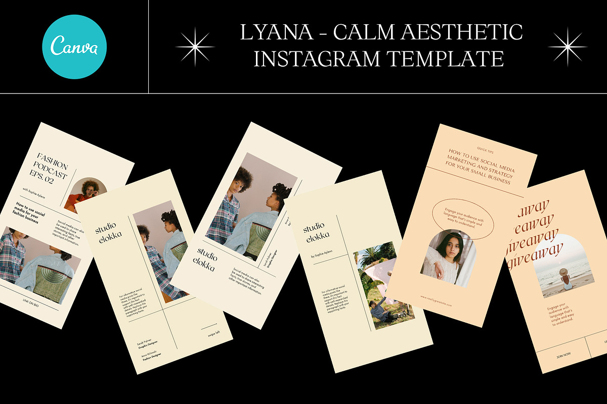 LYANA - Calm Aesthetic IG CANVA, a Social Media Template by Elokka Std. (Photo 6 of 9)