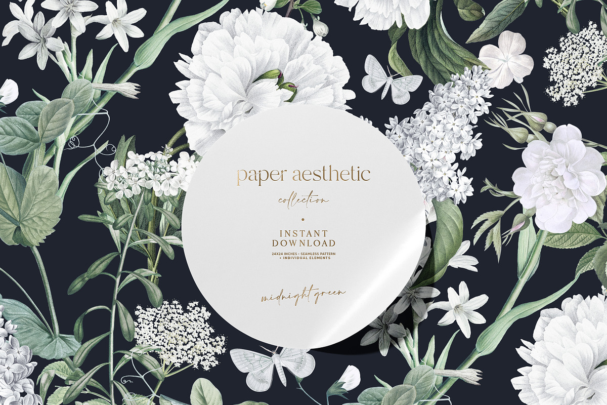 Floral Pattern Pack Bundle of 8, a Pattern Graphic by paper aesthetic (Photo 8 of 9)