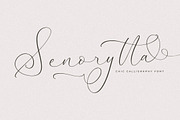 Senorytta Chic Calligraphy Font, a Script Font by Storytype Studio (Thumbnail 1 of 15)