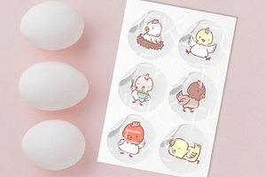 Cute Chicken Procreate Stamp Brushes