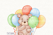 Cute Animals Birthday Clipart, an Animal Illustration by ekossa_art (Thumbnail 4 of 8)