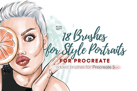 18 Procreate Brushes for Portraits