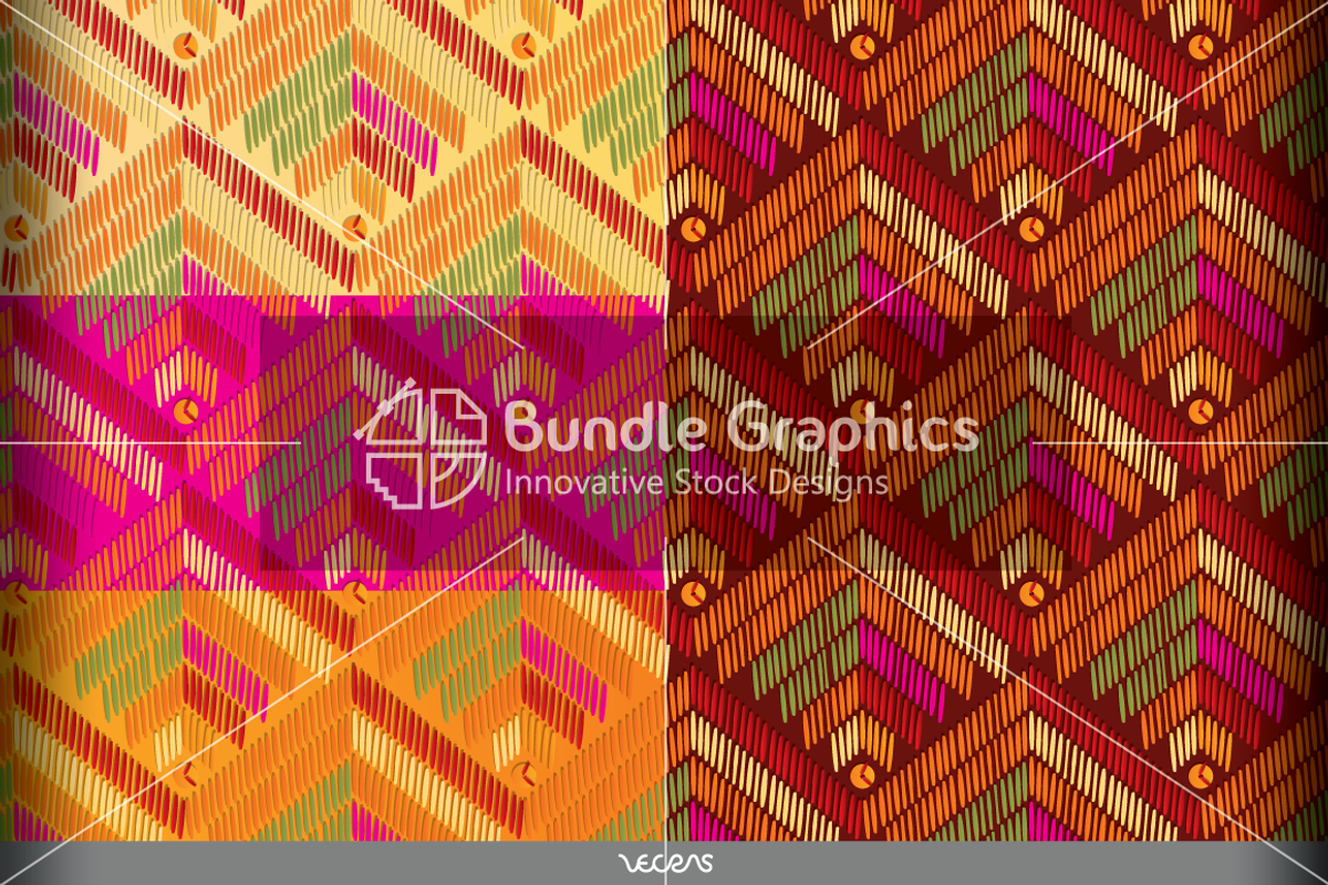 Phulkari - Embroidery Patterns, a Pattern Graphic by VecRas