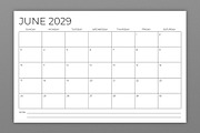 2029 11x17 Calendar Template, a Stationery Template by Running With Foxes (Thumbnail 3 of 5)