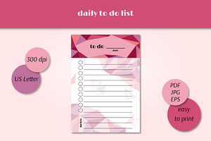 Planner Printable Template A5 Vector