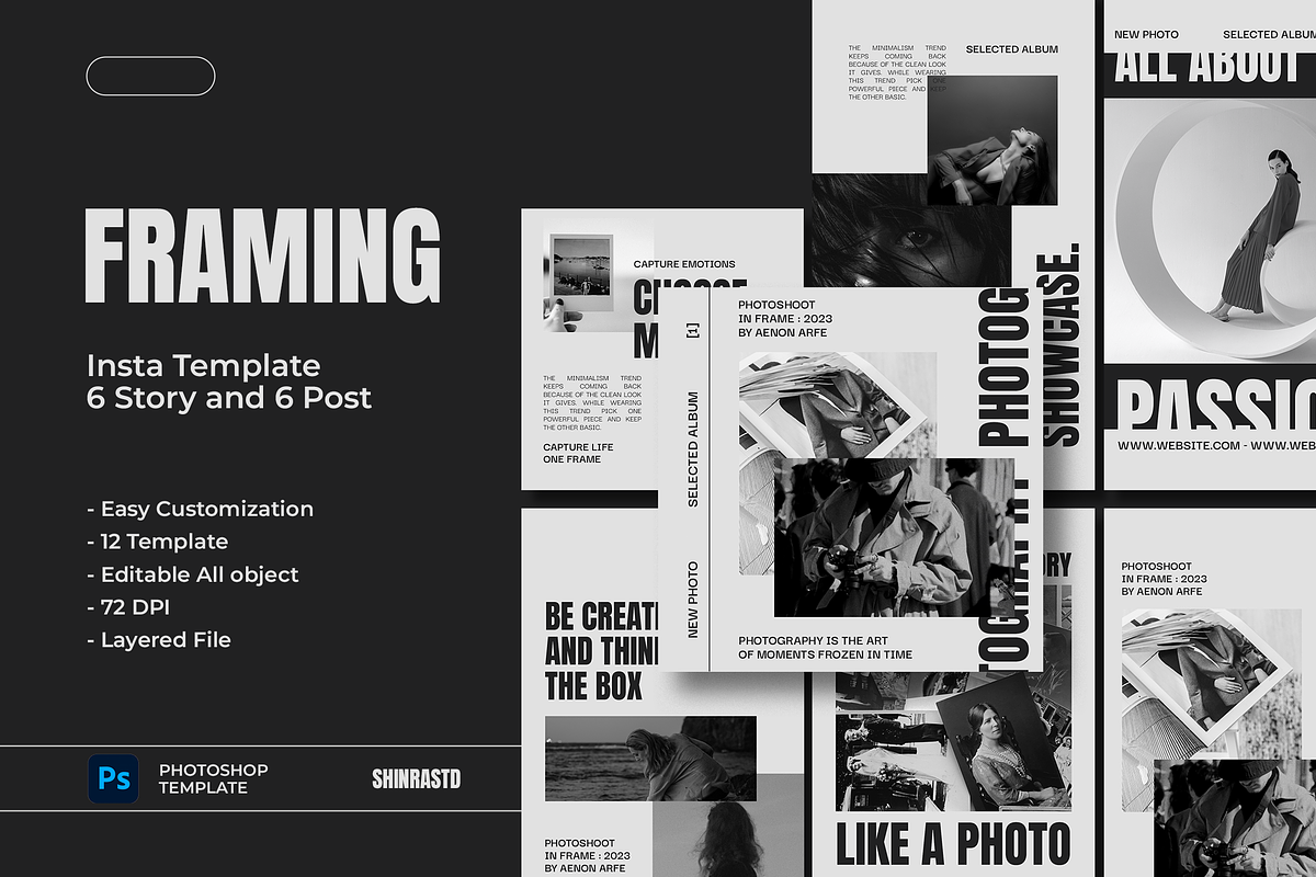 Framing Photography Instagram Templa, a Social Media Template by Shinra Labs (Photo 1 of 5)