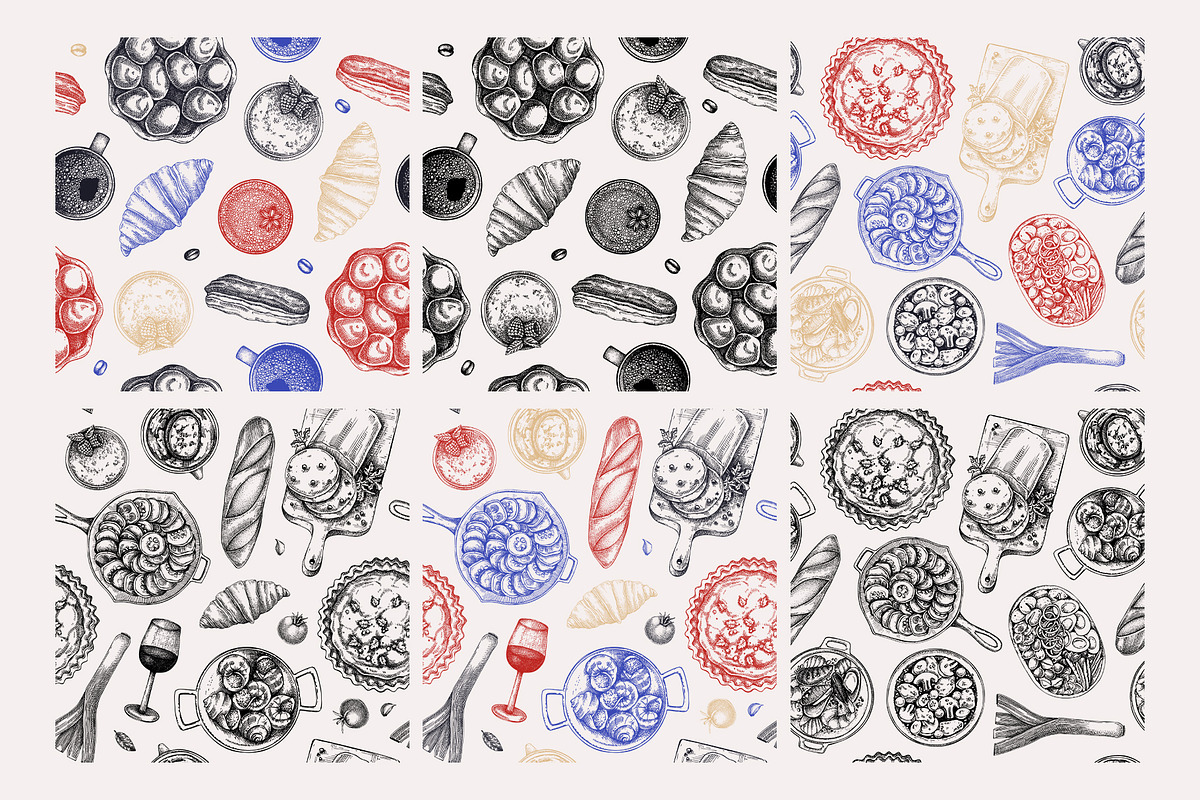 French Cuisine - Vector Food Set, a Food Illustration by Yevheniia (Photo 7 of 10)