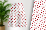 Red Stars on White Seamless Repeat, a Pattern Graphic by Sharon Schwalbe (Thumbnail 3 of 6)