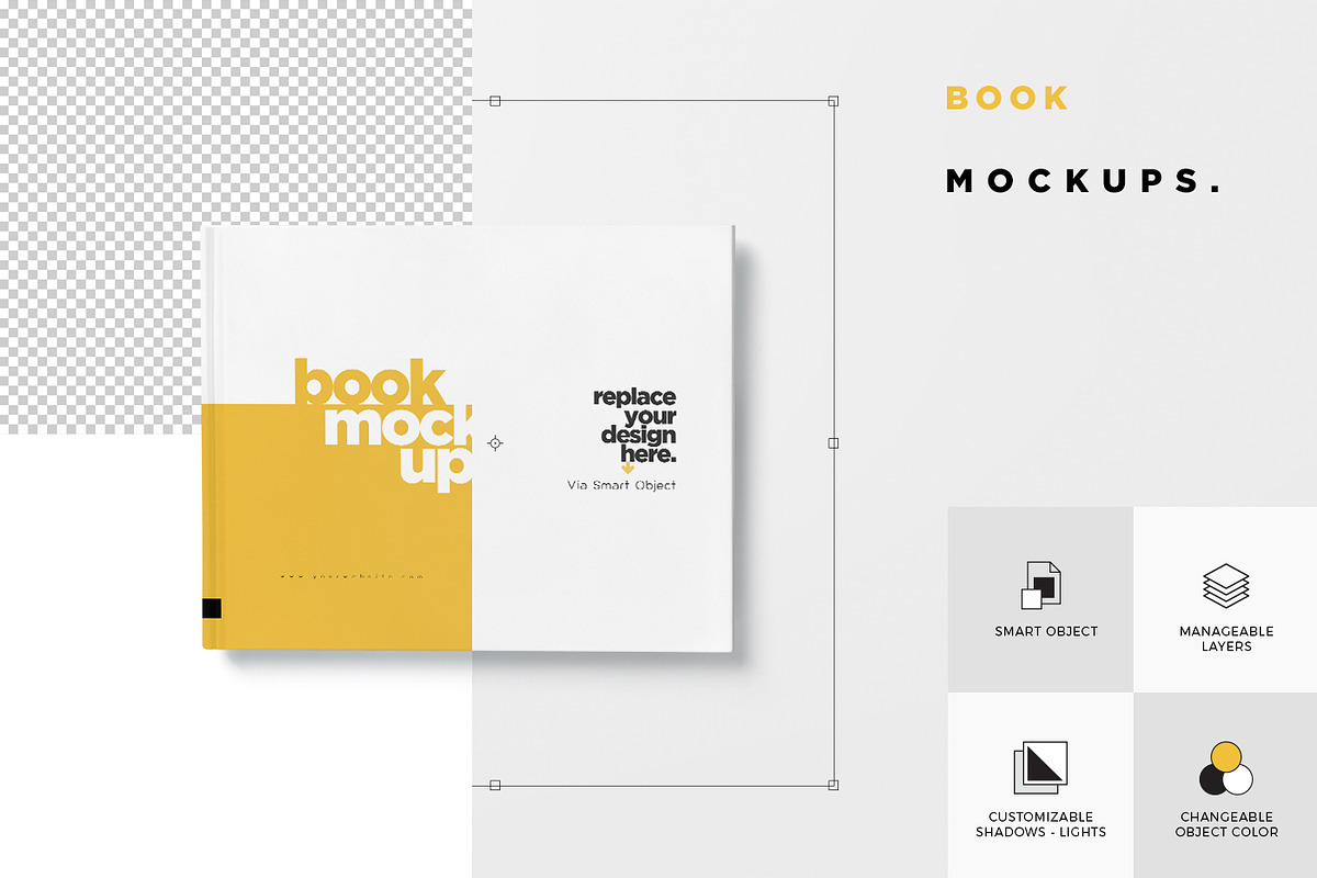 Landscape Book Branding Mockups, a Product Mockup by GfxFoundry (Photo 9 of 9)