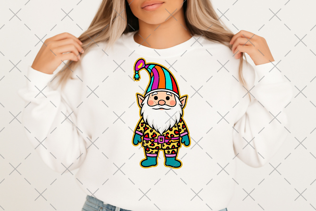 Christmas Gnome Glitter Brushstroke, an Illustration by Craft Nest (Photo 4 of 6)