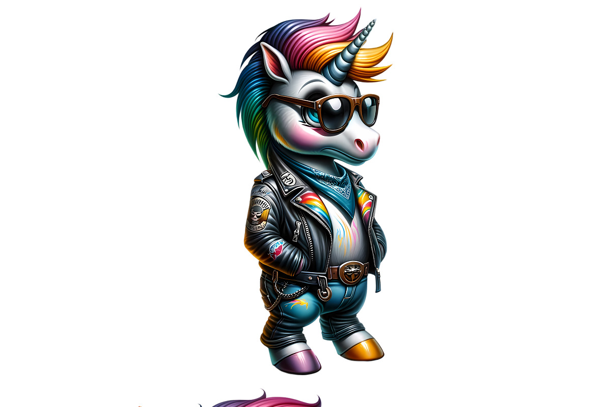 Biker Unicorns PNG Pack, an Animal Illustration by DoubleTwists (Photo 5 of 5)