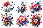 Abstract Flowers Sublimation Clipart, an Illustration by Designworld (Thumbnail 3 of 5)
