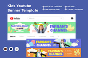 Fun Kids YouTube Banner Design, a Social Media Template by twinstd (Thumbnail 1 of 2)