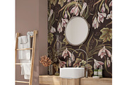 Snowdrop Nocturne Botanical Pattern, a Pattern Graphic by MouseGrey (Thumbnail 6 of 9)