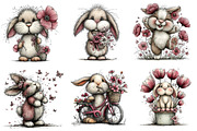 Whimsical Spring Bunny Clipart, an Illustration by Dream Creation (Thumbnail 3 of 7)