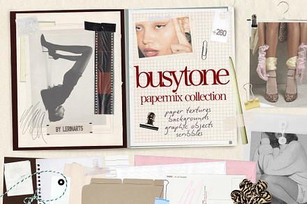 Busytone: Collection Pack of Papers, a Texture Graphic by lerinartstudio